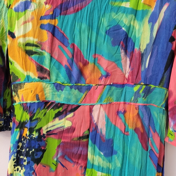 Graphic Print Boho Crepe Lightweight Dress - Picture 5 of 12